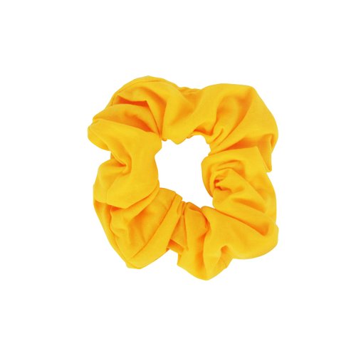 Jumbo Cotton Scrunchie Hair Tie - Yellow