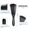 Emoly 2 Pack Detangling Brush for Natural Hair-Detangler for America 3a to 4c Kinky Wavy, Curly, Coily Hair, Detangle Easily with Wet/Dry (Black)