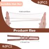 Hair Nets for Buns, 40 Pcs Invisible Hairnets and 40 Pcs U Shaped Hair Pins Set, Elastic Ballet Bun Hair Net Hair Bun Pins for Women Ballet Bun Food Service Workers (Brown)