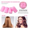 48 Pieces Foam Sponge Hair Rollers, Soft Sleeping Hair Curler Flexible Hair Styling Sponge Curler, and Stainless Steel Rat Tail Comb for Hair Styling (1.57 inch/ 4.0 cm, Pink and Dark Pink)