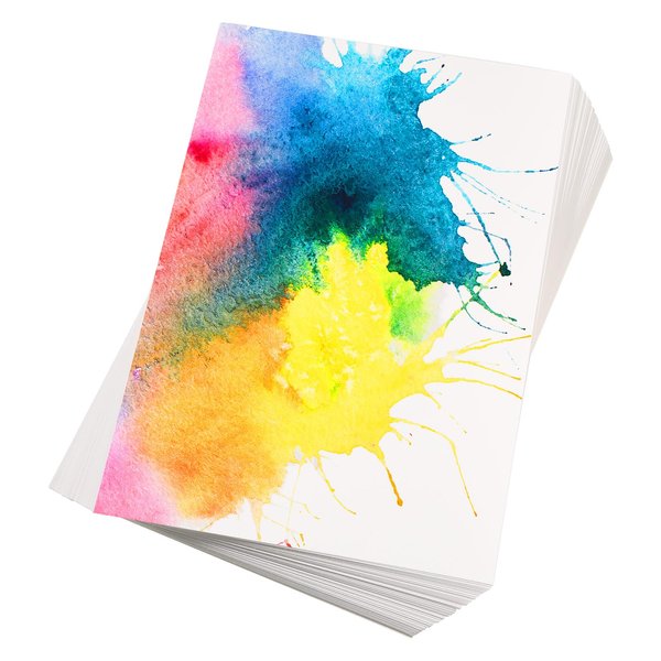 TecUnite 60 Sheets Watercolor Paper Pad Bulk Art White Cold Press Painting Paper for Kids Watercolorist Drawing Student Artist(8.5 x 11.5 Inch,Cold Press)