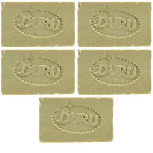 Duru Traditional Hand Made Vegan Olive Oil Bar Soap, Pack of 5