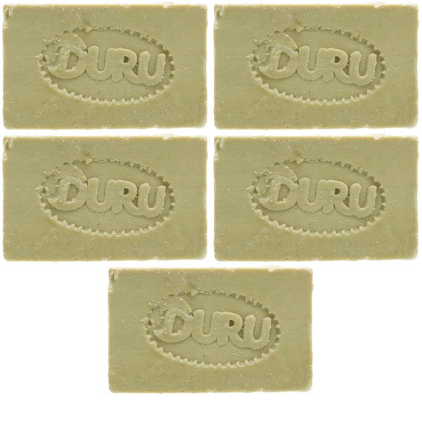 Duru Traditional Hand Made Vegan Olive Oil Bar Soap, Pack of 5