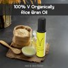 VOrganically 100% Pure Organic Rice Bran Oil Roller – Cold Pressed, Vitamin E-Rich Face & Under-Eye-Oil- Hydrating, Brightening, Non-Greasy-For Skin, Hair, Cuticles -Travel Size (10ml), Clean Beauty