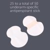 Underarm Sweat Pads,50 Pair Disposable Armpit Absorbent Patches for Hyperhidrosis and Excessive Sweating, Underarm Sweat Pads Non Visible Dress Guards/s Provides Armpit Protection