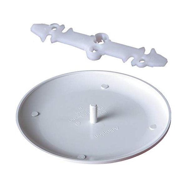 ARLINGTON INDUSTRIES CP3540 MOUNTING Screws are Invisible ON The Ceiling, Two #8-32 X 3/4 INCH Screws and ONE MOUNTING Bracket Included, PAINTABLE, Non-Metallic, Ceiling Box Cover