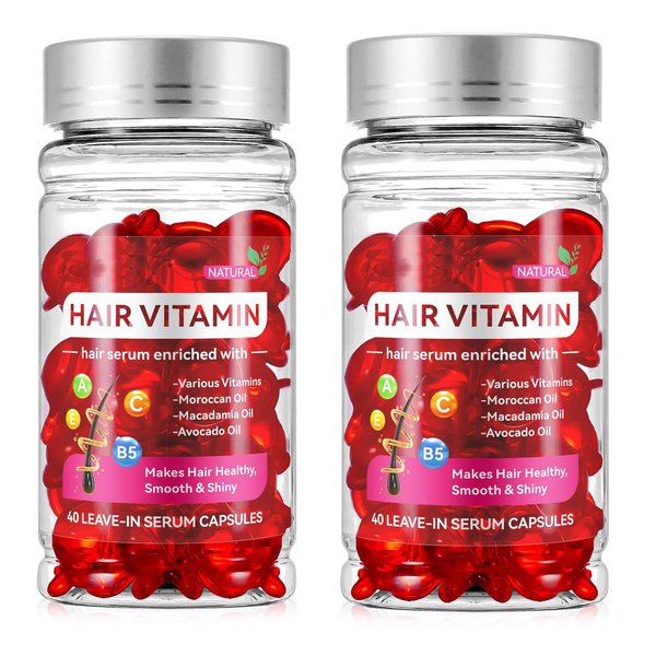 Axnzp 2 Boxs Hair Vitamin Serum, Hair Treatment Serum Oil Capsule for Repair Frizzy & Dry Hair.