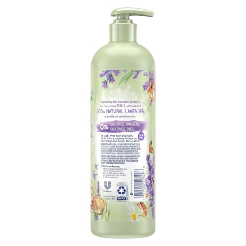 Suave Kids 3-in-1 Shampoo with 100% Natural Lavender - Tear-Free Kids Shampoo and Conditioner, Body Wash for Kids, 16.6 Fl Oz (Pack of 2)