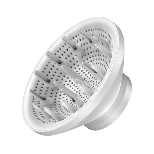 SKYMOON Hair Dryer Diffuser, Magnetic Hairdryer Diffuser Attachment for Curl Definition and Volumizing Styling, White