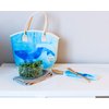 Waves of Change Reusable Bamboo Utensil Set w/Recycled Plastic Utensil Carrying Pouch, Whales