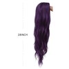 Dai Cloud Dark Purple Wavy Long Wigs for Women Natural Curly Middle Part with Light Purple Highlight Hair Heat Resistant Synthetic Wig for Halloween Cosplay Use