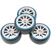 HIRCQOO 1/10 RC Hard Plastic Drift Tires & Wheel Rims 12mm Hex 10-Spoke Compatible with HSP HPI Tamiya TT01 TT02 Kyosho Traxxas 4-Tec 2.0 Himoto Redcat Racing 1/10 On-Road RC Drift Drifting Car