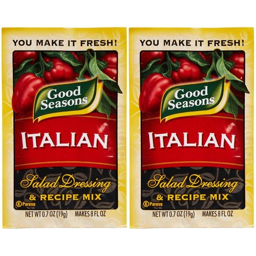 Good Seasons Salad Dressing and Recipe Mix With Cruet, Italian, 2 Count (Pack of 1)