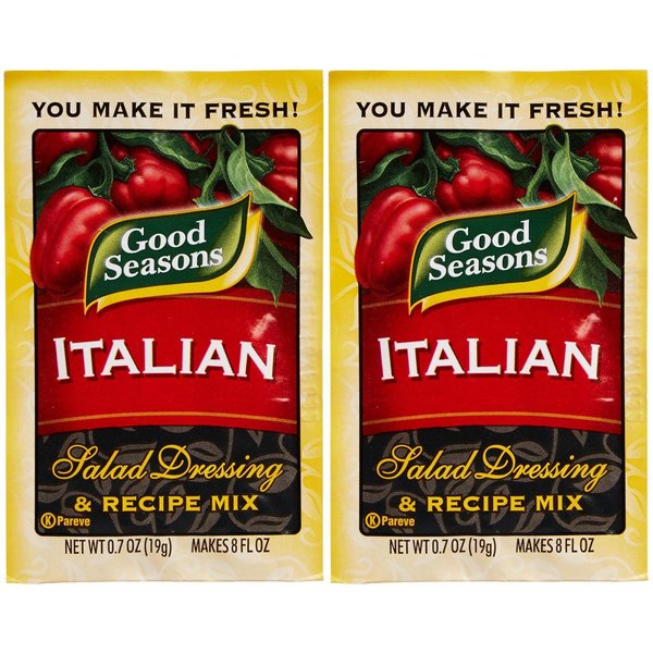 Good Seasons Salad Dressing and Recipe Mix With Cruet, Italian, 2 Count (Pack of 1)
