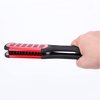 Wismee Boar Bristle Double Sided Brush Comb Clamp Anti-static Hair Straightener Tool Comb Hair Splint Comb Hairdressing Plywood Straightening Styling Brush (Red)