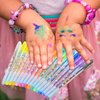 Mermaid 16 Piece Glitter Pen Body Art Set, Mermaid Themed, Glittery and Bright Colors, Ages 3+, by Townley Girl