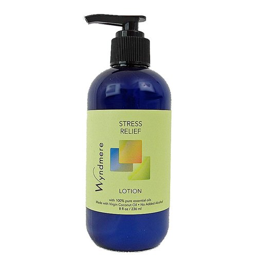 Wyndmere Stress Relief Lotion - Moisturizing Face & Body Lotion with All Natural Ingredients and 100% Pure Essential Oils - 8oz