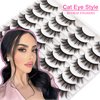 Losha Eyelashes Natural Look Faux Mink Lashes Pack Handmade Fluffy False Eyelashes 14 Pairs Cat Eye Lashes (54)