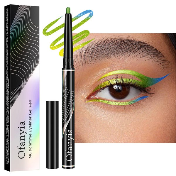 Greyghost Retractable Eyeliner Multichrome Eyeliner Pencil, Eye Liner Waterproof Smudge Proof Metallic Eyeliner Pen 24h Long-Lasting Gel Eyeliner High Pigmented Eyeliner Pencil (#3 Spring Sentiment)
