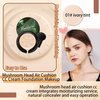 Mushroom Head Air Cushion CC Cream Foundation Makeup,Moisturizing Non-Greasy BB Cream Foundation,Long Lasting Matte Concealer Full Coverage Face Makeup Liquid Foundation for All Skin Types(Ivory)