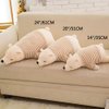 MMTTAO Stuffed Polar Bear Animal Plush Toy 14 Inch Small White Sleeping Bear Animal Stuff Soft Plushies Cute Dolls Collection Huggable Throw Pillow Cushion Gifts for Kids Children Boys Girls, 14Inches