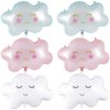 6 Pieces Cloud Balloons,White Cloud Foil Balloons,Cloud Balloons Baby Shower,Cute Cloud Shaped Balloons for Boys Girls Baby Shower Themed Party Birthday Party Wedding Decorations Supplies (Mixcloud)