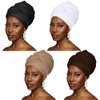 IOMIFIPHOL 4PACKS Hair Wrap for Women - Stretch Jersey Turban Head Wraps Head Scarf Turbans for Women Dreadlocks