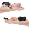 Farm Animal Model Figurine Playsets 6 PCS Pig Family Action Figures Toys for Kids