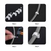 Abnii Cable Clips, 400 Pcs, 4mm 6mm 8mm 10mm, Wire Wall Clips with Steel Nails, Ethernet Cable Clips, Cable Tacks Coax Cable Clips, RG6 RG59 CAT6 RJ45 Cable Cord Clips, White