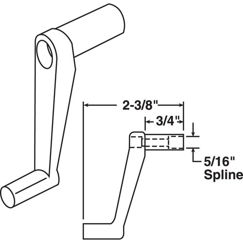Prime-Line R 7225 3/4 In. Stem Window Crank Handles (2 Pack)