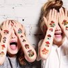 12 Sheets Mushroom Temporary Tattoos for Kids, Mushroom Birthday Party Supplies Decorations Party Favors for Boys Kids Girls Cute Face Fake Tattoos Stickers Party Gifts Game Classroom Rewards