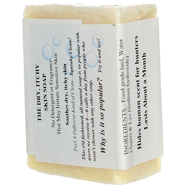 Grandma's Pure Lye Soap Bar, Unscented Face & Body Wash Cleans with No Detergens, Dyes & Fragrances - 60018, Pack of 2