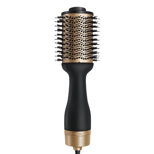 TOPUPHOE Blow Dryer Brush, Oval Brush for Blow Drying, Hair Dryer Brush One-Step Hot Air Brush and Volumizer, Styling Tools Brush Hair Dryers for All Hair Types(Black&Gold)