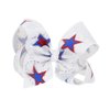 Girl Hair Clip Hair Bows Grosgrain Ribbon Hair Bow Hair Accessories for 4th of July 2 Pack ZFJ24… (Five-pointed Star Set)