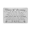 DEGASKEN 16th Birthday Card for Son - Happy Birthday Gifts for 16 Year Old Son - 16th Birthday Decorations for Boys, Personalized Steel Engraved Wallet card