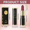 Jeffbaubl YACAISI 2 Pcs Matte Lipstick,Velvet Matte Lip Sticks,Red Velvet Lipstick,Smudge Proof Long Lasting Lipstick,Waterproof Non-Stick Cup Lip Stain for Women Girls(Dark Red+Bean Paste Red)