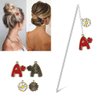 2pcs Graduation Theme Hair Sticks Celebrate Graduation Hairpin Hair Comb Cute Tassel Pendant Hair Updo Accessories MGPFERD