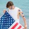 ALIBBON 10 Sheets Patriotic Tattoos, 4th of July Temporary Tattoos, American Flag Tattoos, Red White and Blue Party Supplies for Independence Day July 4th Labor Day Veterans Day