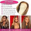Ombre Lace Front Wig Human Hair 28inch Highlight 13x4 HD Straight Lace Front Wigs 180% Density 4/27 Colored Honey Blonde HD Lace Frontal Wigs For Women Glueless Pre Plucked with Baby Hair