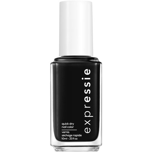 Essie expressie, Quick-Dry Nail Polish, 8-Free Vegan, True Black, Now Or Never, 0.33 fl oz
