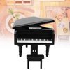 SPYMINNPOO Dollhouse Piano,1:12 Miniature Mini Simulation Wooden Grand Piano with Stool Doll House Accessory for 1:12 Home Ornaments Dollhouse Decorative(Black)