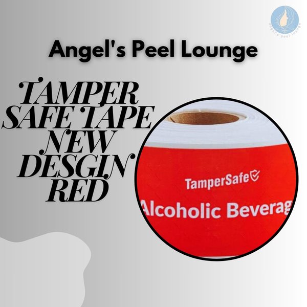 Angel's Peel Lounge Tamper Proof Stickers Roll — Tamper Evident Stickers for Food Delivery, Cups, Bags, Drink Lids, Writable Self Adhesive Seal Tape, Name Label Space - 1.5x6in 250-COUNTS, RED