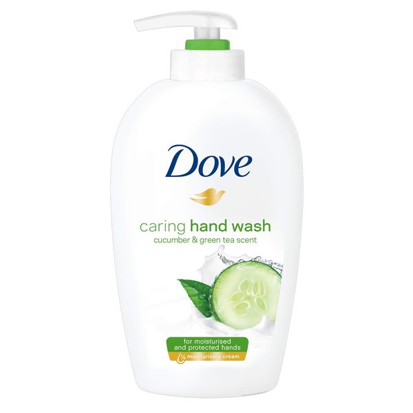 Dove Caring Hand Wash Cucumber & Green Tea Scent | PH Balanced Scented Moisturizing Hand Soap for Working Hands and Dry Hands | 8.45 Oz