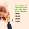 PONPACE Bamboo Toothbrush Heads Compatible with Philips One by Sonicare, Extra Soft Castor-Oil Bristles for Sensitive Teeth, Eco-Friendly & Gentle Cleaning