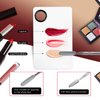 Banugo 2Pcs Cosmetic Makeup Palette, Premium Stainless Steel Metal Makeup Mixing Palette with Spatula, Makeup Mixing Tray for Mixing Foundation/Eye Shadow/Mascara/Nail Polish/Pigment/Nail Art