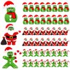 MiniInflat 50 Pcs Mini Snowman Figurines Xmas Santa Rubber Figurines Gingerbread Man Tabletop Figurine Micro Landscape Ornament Mini Garden Dollhouse Accessories for Crafts DIY Party