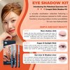 MAKEHEAL] Eyecrown Art Croquis Shadow Kit: Base, Highlighter, Eyeliner, Creamy, Waterproof, Smudge-Proof, Glitter, Pearl, Matte Gel Eyeliner (01 - Earthy)