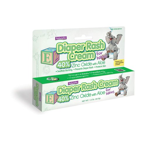 Diaper Rash Cream For Babies 40% Zinc Oxide with Aloe 3 Pack
