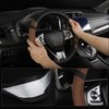 BOKIN Car Steering Wheel Cover 14.5 Leather Wheel Covers for Men Women Brown Steering Wheel Accessories with Breathable Microfiber
