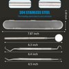 3Pcs Dental Tools, Professional Dental Picks for Teeth Cleaning, 100% Surgical 304 Stainless Steel Plaque Remover for Teeth, Dental Mirror, Hygiene Set, Scraper Oral Care Kit To Remove Tartar.